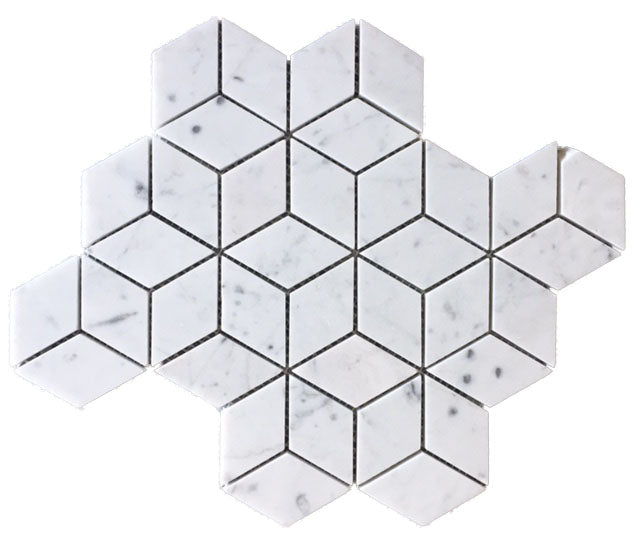 Carrara Honed Cube Mosaic