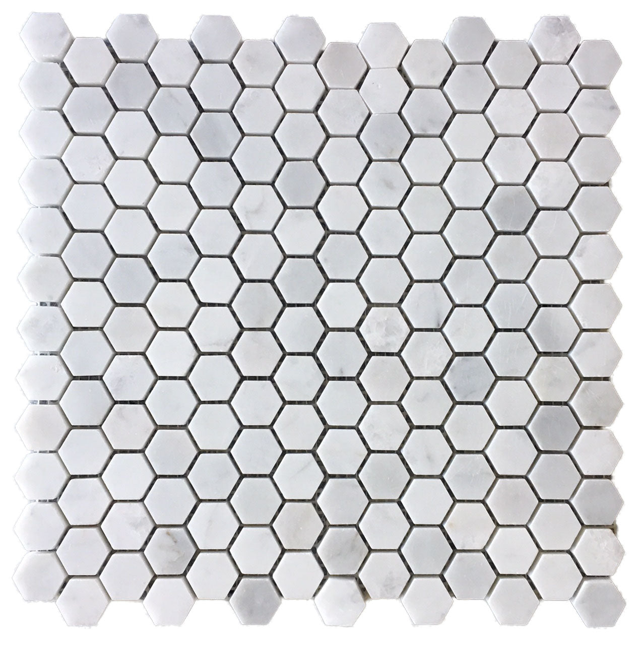 Carrara Small Hexagon Honed Mosaic