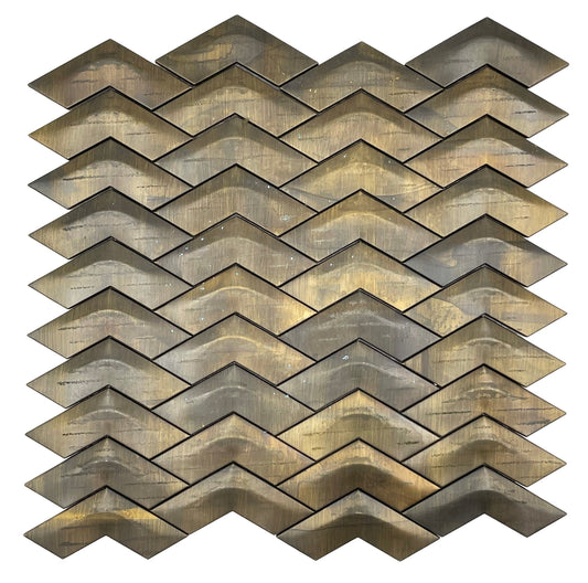 Copper Chevron 3D Antique