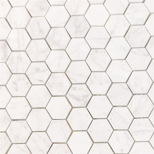 Italian Carrara Hexagon Honed