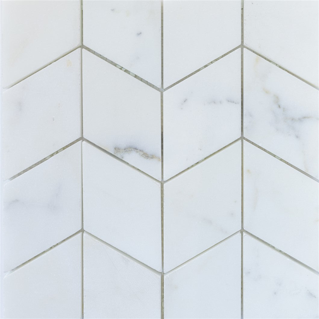 Italian Statuario Chevron Honed