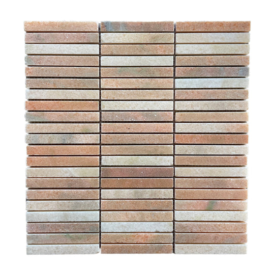 Rosa Portagallo Honed Finger Mosaic