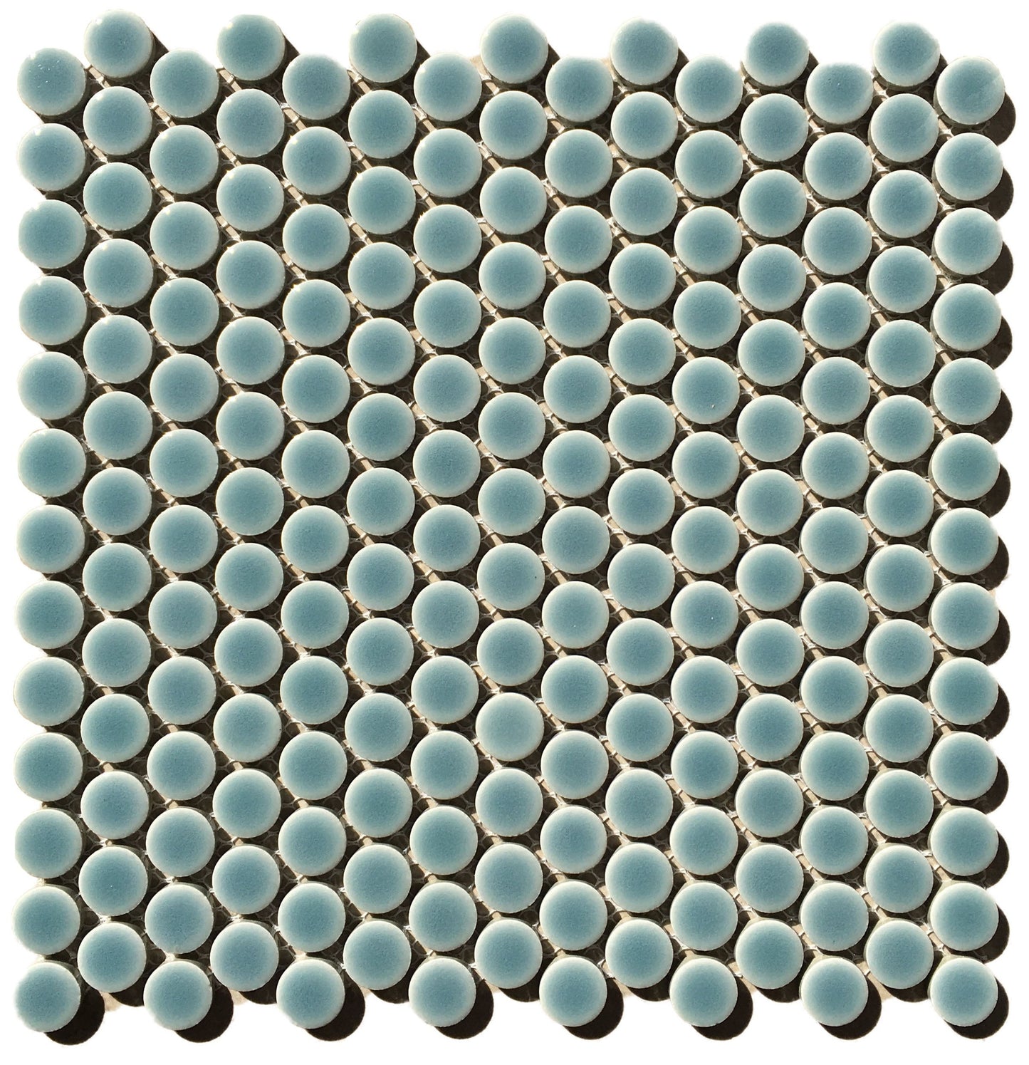 Suki Turquoise Gloss Penny Round Mosaic