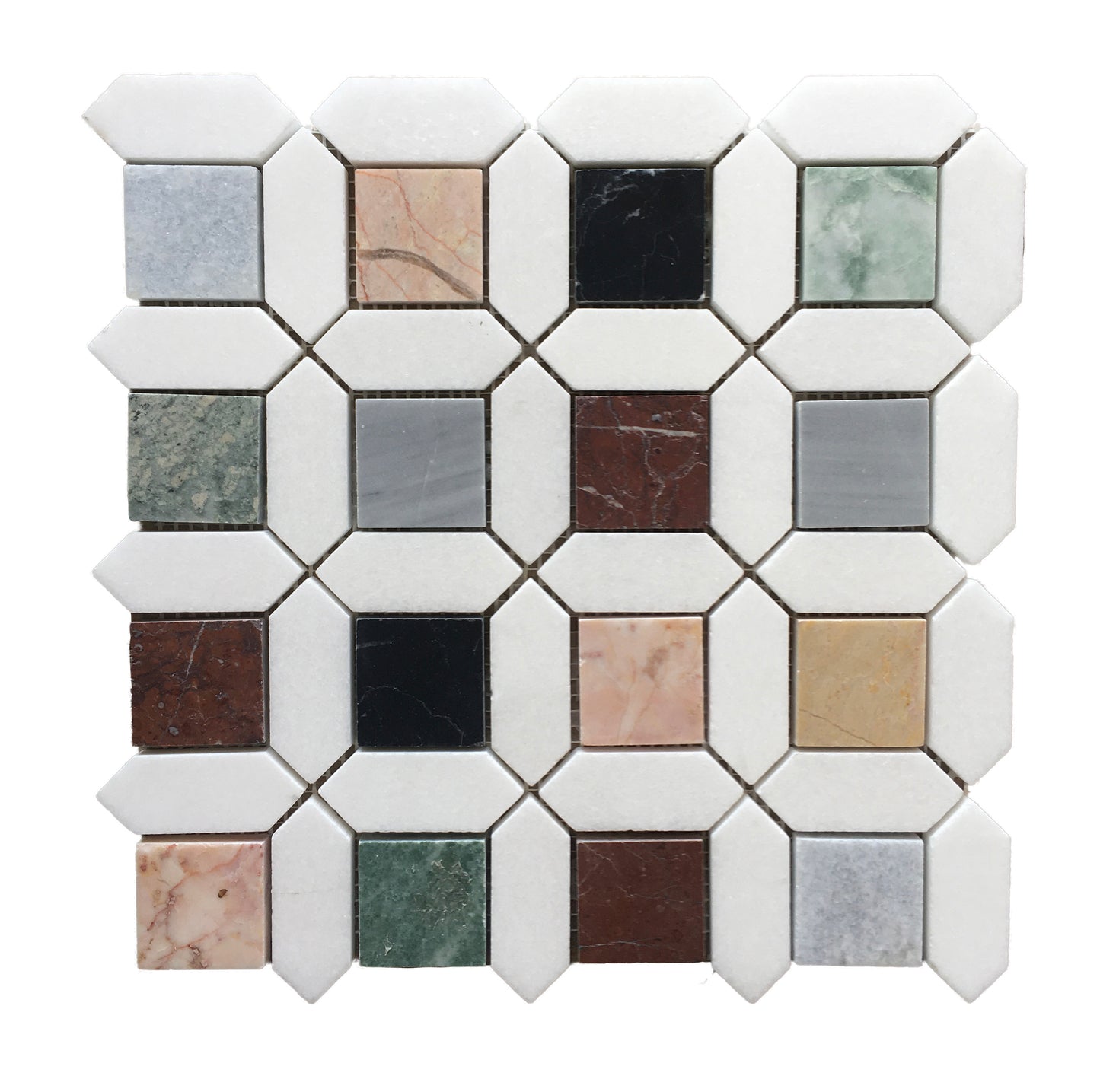 Syvota Honed Marble Mosaic