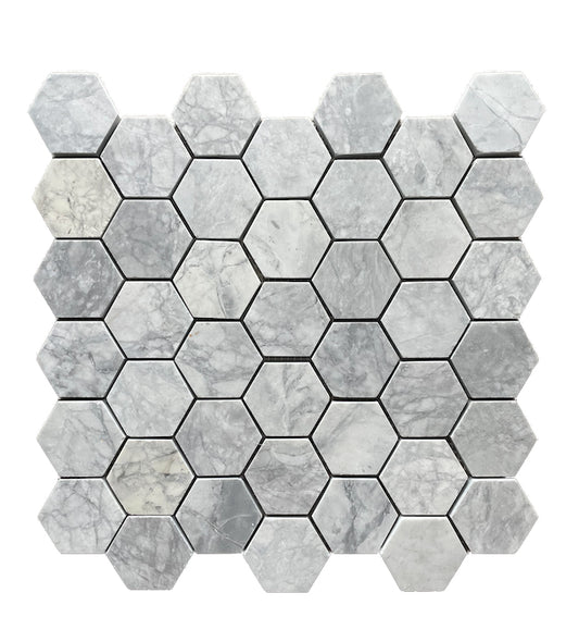 Super White Quartzite Hexagon Mosaic